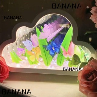 Banana1 โคมไฟตั้งโต๊ะ LED กรอบรูป พลาสติก รูปดอกทิวลิป เมฆ สร้างสรรค์ สําหรับตกแต่งห้องนั่งเล่น วันวาเลนไทน์