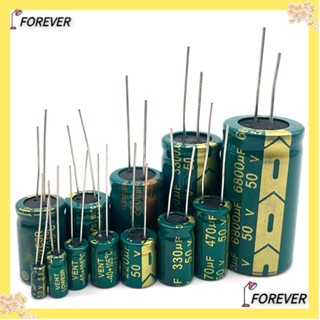 FOREVER ตัวเก็บประจุอลูมิเนียม 100UF 220UF 330UF 470UF 680UF Low ESR Impedance 10V 16V 25V 35V 50V 400V 6.3V to 450V 10 ชิ้น 20 ชิ้น