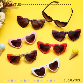 Eutus แว่นตากันแดด รูปหัวใจ สีชมพูน่ารัก สไตล์วินเทจ สําหรับเด็กผู้ชาย ผู้หญิง 3-9 ปี