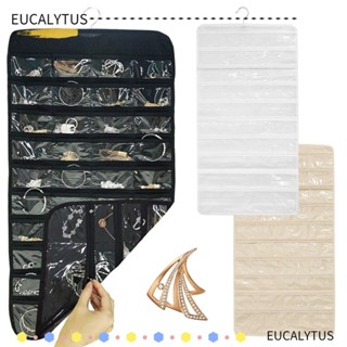 EUTUS กระเป๋าจัดระเบียบเครื่องประดับ ต่างหู สองด้าน 43x87 ซม. 80 ช่อง