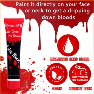 แวมไพร์ฮาโลวีน 28 มล. สุดสมจริง Bloody Zombie แต่งหน้า Props Party Horror Body Paint -FE