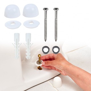 Easy Installation Fixing Kit for Toilet Pan/Bidet Durable Nylon Plugs Included