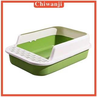 [Chiwanji] ถาดทรายแมว กึ่งปิด ถอดออกได้ ทนทาน สําหรับห้องน้ําแมว