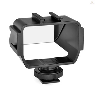 Fw Andoer Universal Camera Selfie Vlog Flip Up Mirror Screen with 3 Cold Shoe Mounts for Installing Microphone Mini LED Light Compatible with    A6000/A6300/A6500/A72 Series/A7