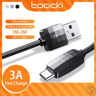 Toocki 3A สายชาร์จเร็ว USB เป็น Type C QC3.0 สายเคเบิลข้อมูล สําหรับ Huawei Samsung