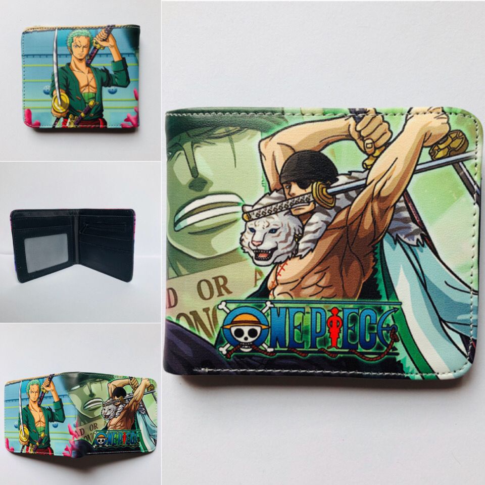 กระเป๋าสตางค์ กระเป๋าใส่เหรียญ ลายการ์ตูนอนิเมะวันพีช ลูฟี่ Roronoa Zoro เหมาะกับของขวัญวันเกิด สําหรับเด็ก และผู้ใหญ่
