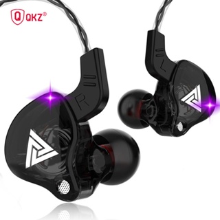 QKZ หูฟัง AK6 Earphone Sport Earbuds Stereo หูฟังอินเอียร์ ระดับเสียง HI-FI ไมค์เพิ่ม/ลดเสียง สายยาว 1.2 เมตร