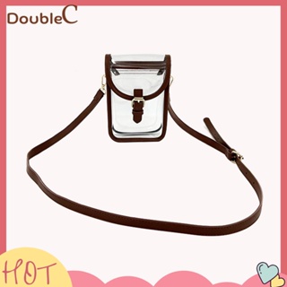 【Double C 】✿   กระเป๋าสะพายไหล่ PVC แบบใส เรียบง่าย เหมาะกับการพกพาเล่นกีฬา เทศกาล สําหรับผู้หญิง