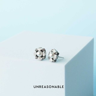 ต่างหู Style Minimal มุกแก้ว ต่างหูคลิป ต่างหูก้านเงินแท้ เบา Unreasonable Accessories UA0841-01