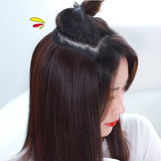 Desmondri วิกผมครึ่งวงกลม รูปตัว U ไร้รอยต่อ สั้นตรง สีน้ําตาล เพิ่มวอลลุ่มผม แบบมองไม่เห็น เครื่องประดับผม