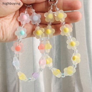 [highbuying] น่ารัก สีลูกกวาด ดอกไม้ ลูกปัด เชือกเส้นเล็ก พวงกุญแจ สําหรับผู้หญิง พวงกุญแจรถ พวงกุญแจ ใหม่ พร้อมส่ง