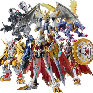 Bandai ของแท้ ขายตรงจากโรงงาน โมเดลประกอบ RISEFRS Digimon Battle Tyrannosaurus Beast Mechanical Evil Dragon Digimon