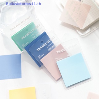 Buildvictories กระดาษโน้ตมีกาวในตัว กันน้ํา สีโปร่งใส 11 สี