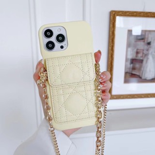 เคสโทรศัพท์มือถือหนัง กันกระแทก พร้อมสายคล้อง และช่องใส่บัตร สําหรับ IPhone 14 13 12 11 Pro Max