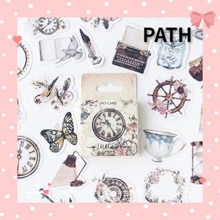 Path สติกเกอร์ PVC ลายดอกไม้ มีกาวในตัว หลากสี สไตล์วินเทจ สําหรับติดตกแต่งสมุดบันทึก แพลนเนอร์ 230 ชิ้น