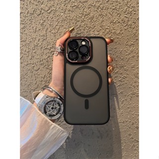 เคสโทรศัพท์มือถือ แบบแม่เหล็ก ดูดซับน้ํา สีม่วง สําหรับ Iphone 14pro 14promax 13pro 12pro