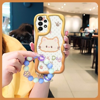 flower Wave border Phone Case For Samsung Galaxy A23/4G/5G/SM-A235F/A236 youth Pendants Anti drop airbag Pendants trend Soft