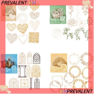 Preva ชุดกรอบกระดาษ ลายดอกไม้ ผีเสื้อ 4 สไตล์วินเทจ 40 ชิ้น
