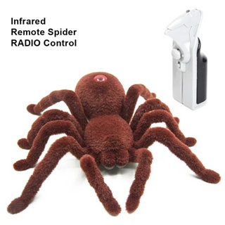 Remote Control Creepy Soft Scary Plush Spider Infrared RC Tarantula Kid Toys
