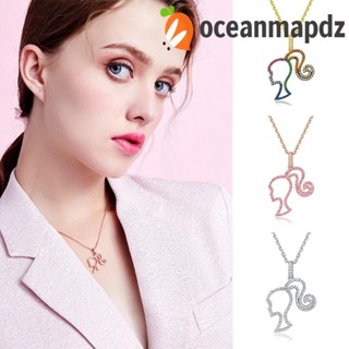 Oceanmapdz สร้อยคอโชคเกอร์ ประดับเพทาย แบบกลวง สไตล์เกาหลี สําหรับตุ๊กตาบาร์บี้ Y2K