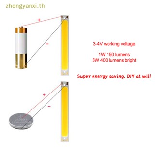 Yanxi แถบไฟ LED COB 3V-4V DC 60 มม. 8 มม. 1W 3W สีขาว ฟ้า แดง สําหรับจักรยาน DIY