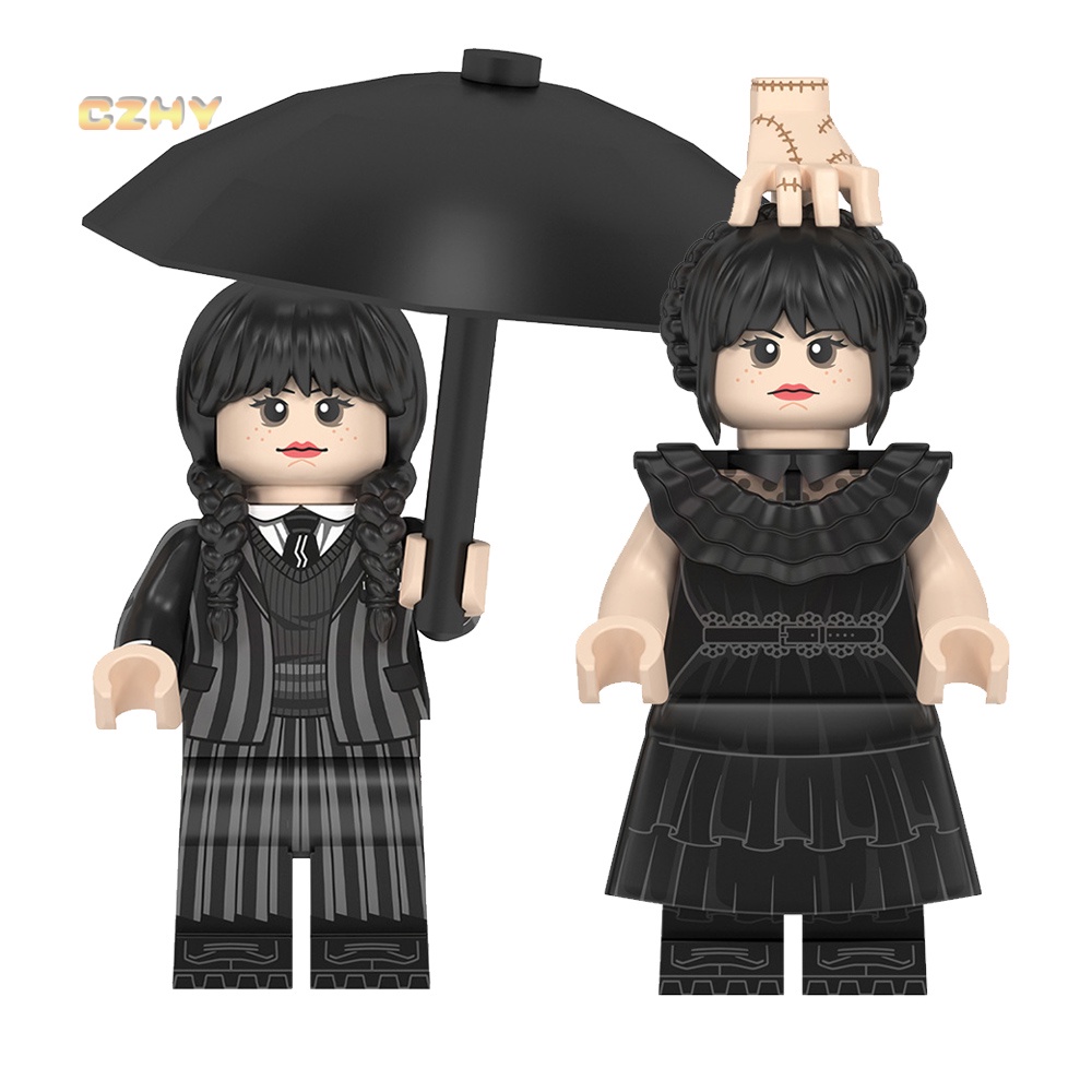 WM2574 WM2575 Wednesday Movie TV Season Addams Building Block รูปของเล่นเด็ก