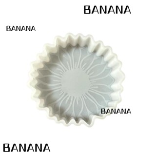 Banana1 แม่พิมพ์ซิลิโคน รูปดอกทานตะวัน สีขาว 4 นิ้ว สําหรับทําสดชื่นในรถยนต์ DIY