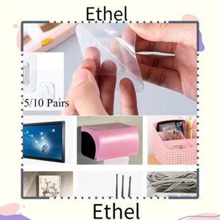 Ethel1 1/3/5/10 คู่ ตะขอติดผนัง กาวร้อน เครื่องมือจัดเก็บบ้าน กันน้ํา ตะขอติดผนัง