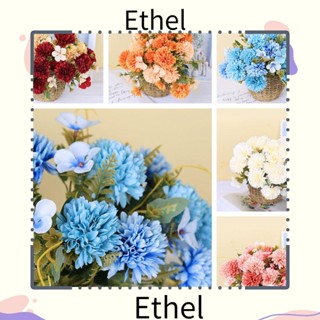 Ethel1 ช่อดอกคาโมมายล์ประดิษฐ์ ผ้าไหม 8 สี สําหรับตกแต่งงานแต่งงาน