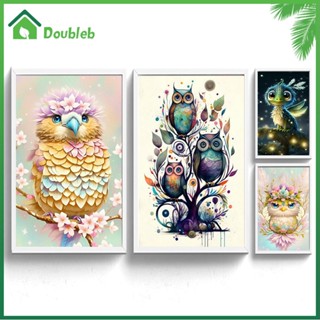 【Doub X ✮】ภาพวาดปักเพชร ทรงกลม ลายสัตว์ 5D DIY สําหรับตกแต่งบ้าน ✮