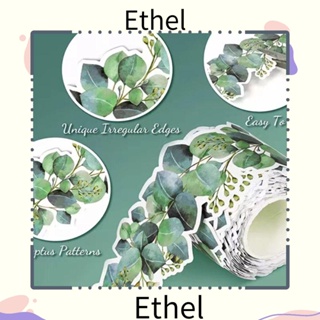 Ethel1 สติกเกอร์กระดานดํา ลายใบบัวยูคาลิปตัส มีกาวในตัว อเนกประสงค์ แฮนด์เมด DIY สําหรับติดตกแต่งผนังบ้าน