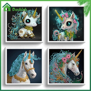 【Doub X ✮】ภาพวาดปักเพชร รูปตัว U nicorn 5D ขนาด 30X30 ซม. สําหรับตกแต่งบ้าน DIY ✮