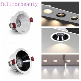 Fallforbeauty ไฟสปอร์ตไลท์ COB ทรงกลม 220V ป้องกันแสงสะท้อน