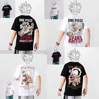 เสื้อยืดแขนสั้น คอกลม พิมพ์ลายกราฟฟิค One Piece ขนาดใหญ่ สไตล์ญี่ปุ่น แนวสตรีท แฟชั่นฤดูร้อน สําหรับผู้ชาย