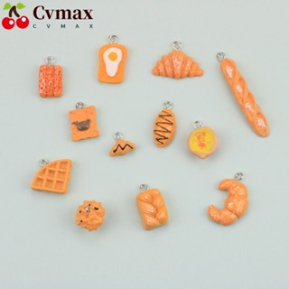 Cvmax จี้เรซิ่น รูปขนมปังปิ้ง พร้อมรูเหล็ก สําหรับแขวนตกแต่งอาหาร 60 ชิ้น