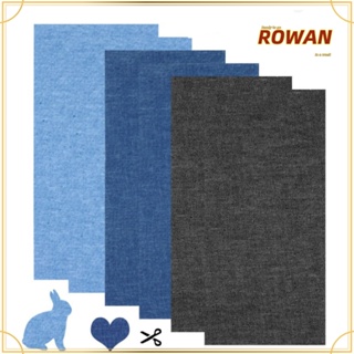 Rowans แผ่นผ้าโพลีเอสเตอร์ มีกาวในตัว 3 สี สําหรับซ่อมแซมเบาะรถยนต์ 6 ชิ้น