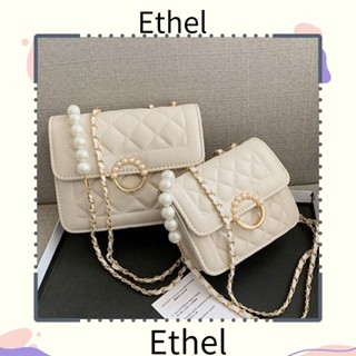 Ethel1 กระเป๋าสะพายข้าง หนัง PU ลายสก๊อต สําหรับผู้หญิง