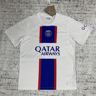 เสื้อกีฬาแขนสั้น ลายทีมชาติฟุตบอล Paris Saint Germain 22-23 ชุดเยือน คุณภาพสูง