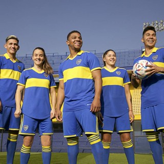 เสื้อกีฬาแขนสั้น ลายทีมชาติฟุตบอล Boca Juniors 2022-2023 ชุดเหย้า เยือน พลัสไซซ์ สําหรับผู้ชาย และผู้หญิง