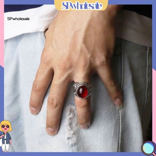 ขายส่ง|  แหวนนิ้วมือ โลหะผสม แกะสลัก สไตล์ร็อค สีแดง อัญมณีเทียม เครื่องประดับ สําหรับผู้ชาย