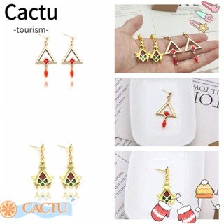 Cactu ต่างหูสตั๊ด คอสเพลย์อนิเมะ Eardrops ของขวัญอินเทรนด์ เครื่องประดับ สําหรับผู้หญิง