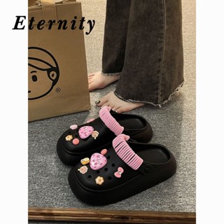 Eternity รองเท้าหัวโต รองเท้าแตะผู้หญิง น่ารักหนาพื้นลื่น อาบน้ำในห้องน้ำ  33z080303