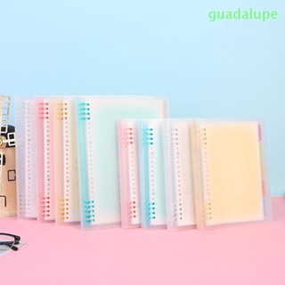 Guadalupe ปกสมุดโน๊ตบุ๊ค แบบหลวม สีแคนดี้ เติมได้ เครื่องเขียน สมุดทํามือ ปกสมุด