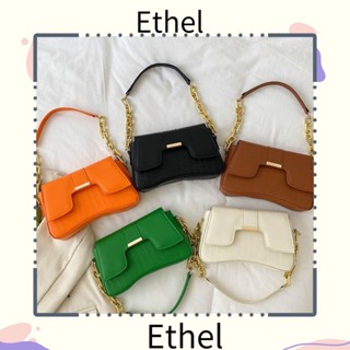 Ethel1 กระเป๋าสะพายข้าง ใต้วงแขน หนัง Pu สีพื้น กระเป๋าถือ