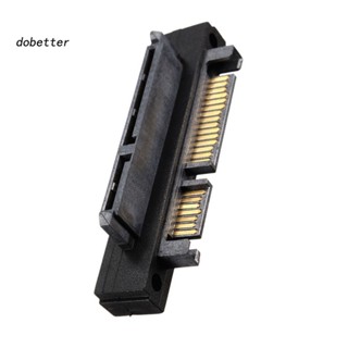 &lt;Dobetter&gt; อะแดปเตอร์แปลงขยาย SATA 22Pin 7+15 ตัวผู้ เป็นตัวเมีย 90 องศา