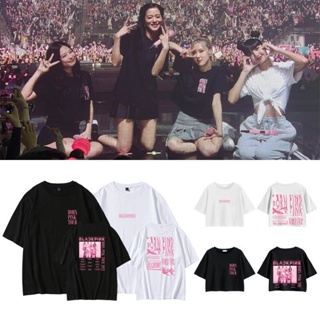 [ขายดี] เสื้อยืดแขนสั้น พิมพ์ลาย BLACKPINK Lisa Concert Born Pink สําหรับผู้หญิง