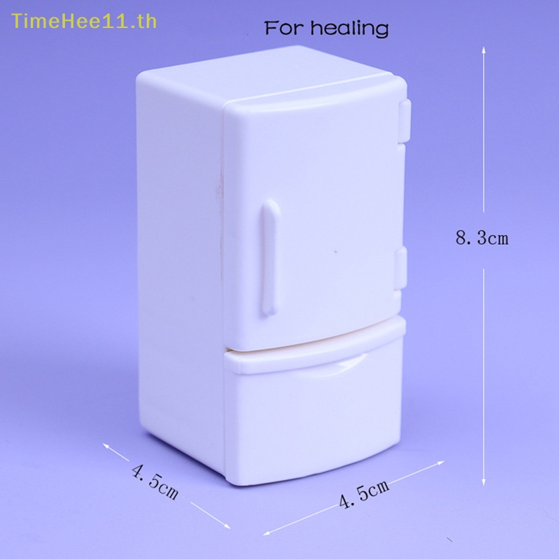 Timehee ตู้เย็น ตู้แช่แข็ง ขนาดเล็ก สีขาว สําหรับบ้านตุ๊กตา