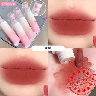 【พร้อมส่ง】ลิปสติก ลิปกลอส เนื้อกํามะหยี่ ลายหมีน่ารัก แบบลําลอง L3A4