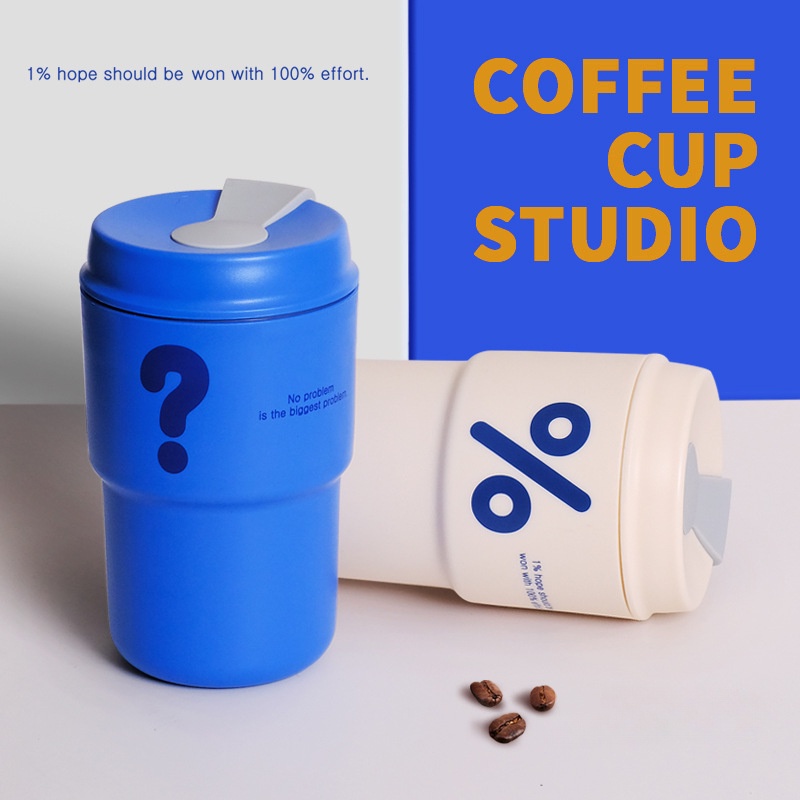 RAINBOW CUP จัดส่งจากท้องถิ่น แก้วกาแฟ ขวดน้ําพลาสติก ชั้นเดียว แบบพกพา สไตล์สร้างสรรค์ เหมาะสําหรับ 0 - 60 องศา วัสดุความปลอดภัย