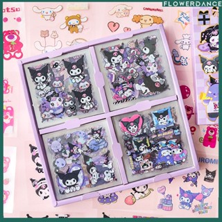 Sanrio Cartoon Hand Account Sticker Creative Children&amp;#39;s Hand Account Sticker Pvc Goo Card Sticker Set ดอกไม้ชนิดบรรจุกล่อง